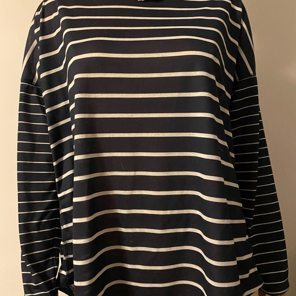 Navy white striped nautical themed top - Picture 2 of 6